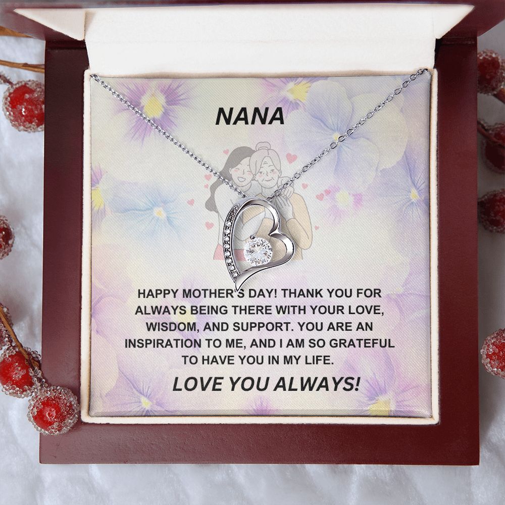 Grandmother-Forever Love Necklace with Message Card