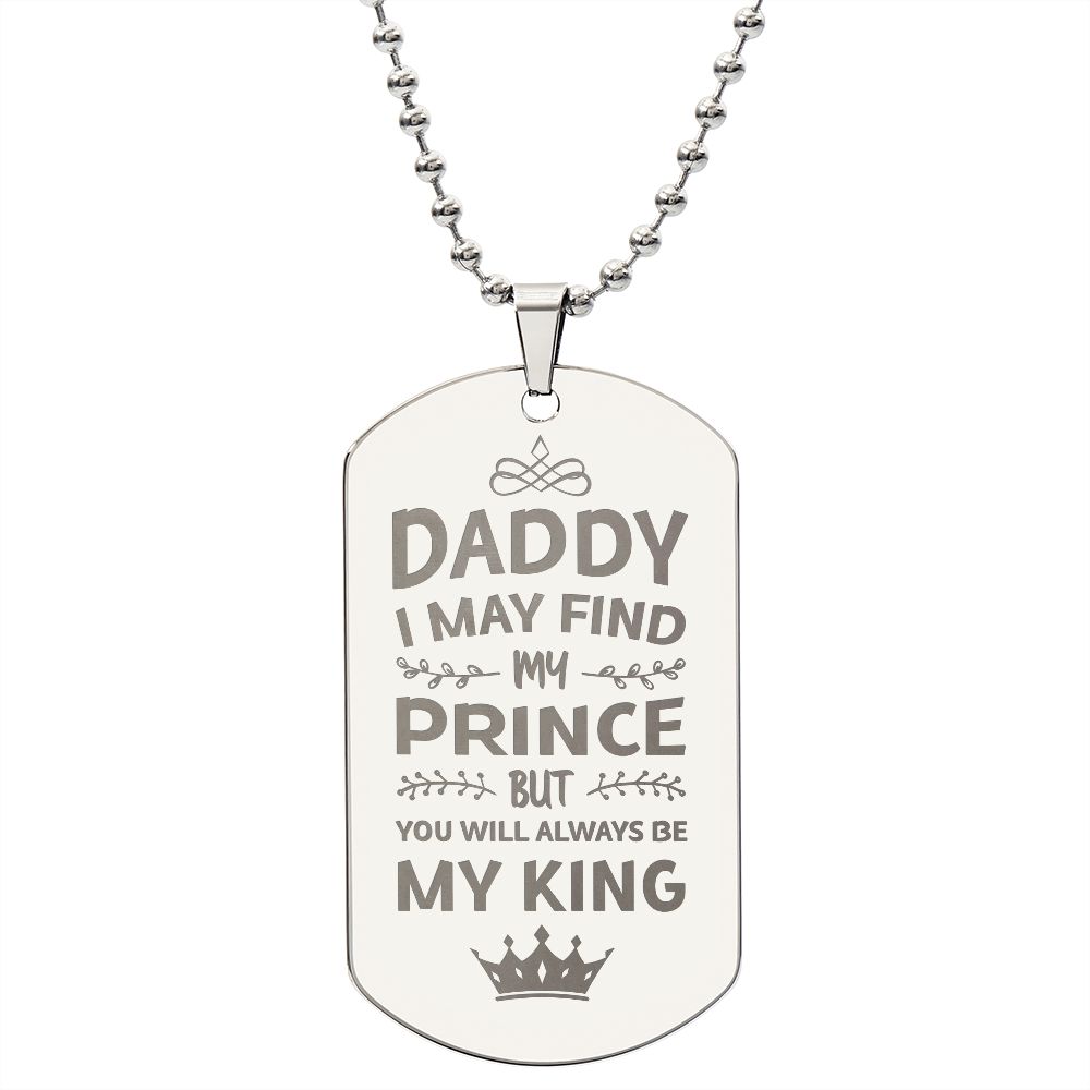 Father-Customized Engraved Dog Tag Necklace