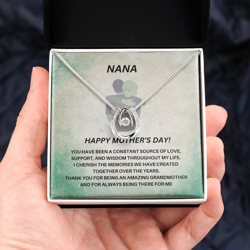 Grandmother-Lucky in Love Necklace with Message Card