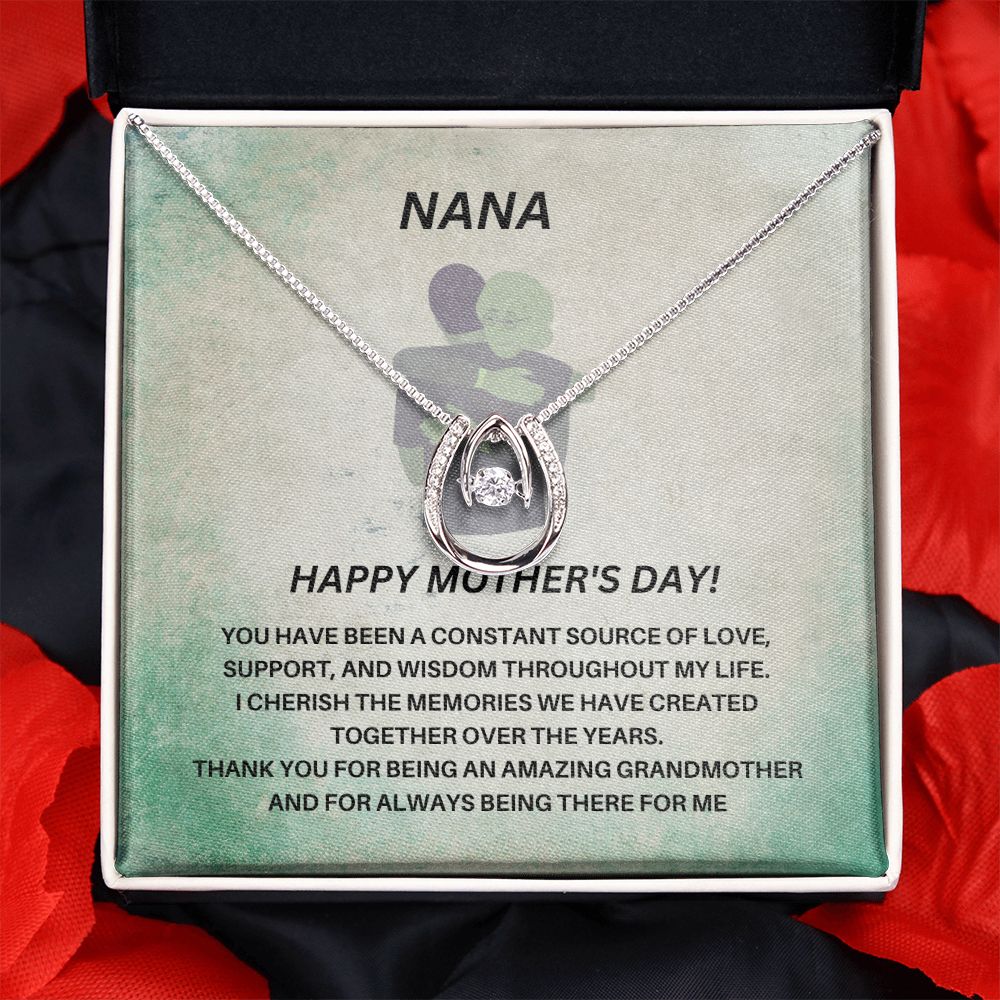 Grandmother-Lucky in Love Necklace with Message Card