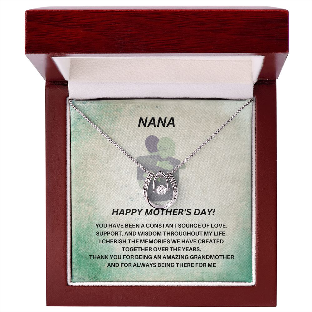 Grandmother-Lucky in Love Necklace with Message Card