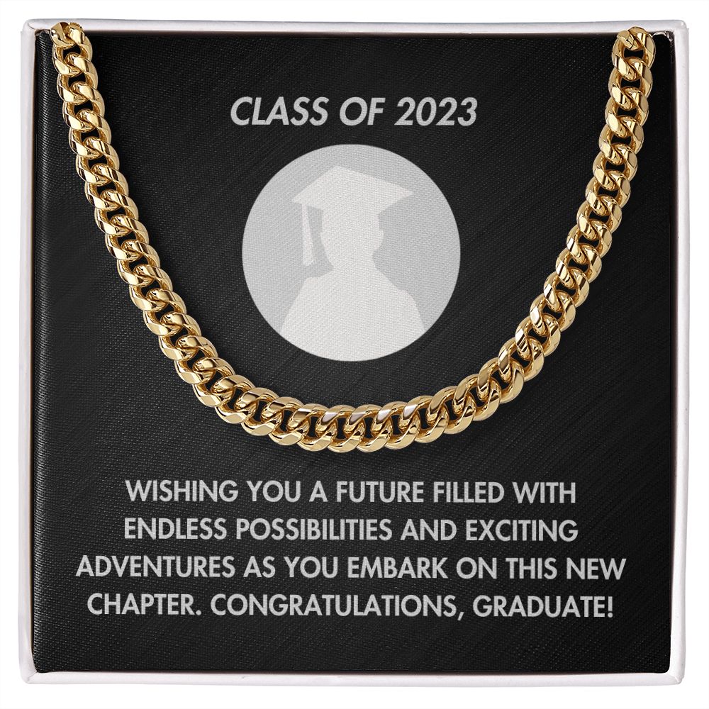 Graduation Boy-Cuban Link Chain with Length Extension