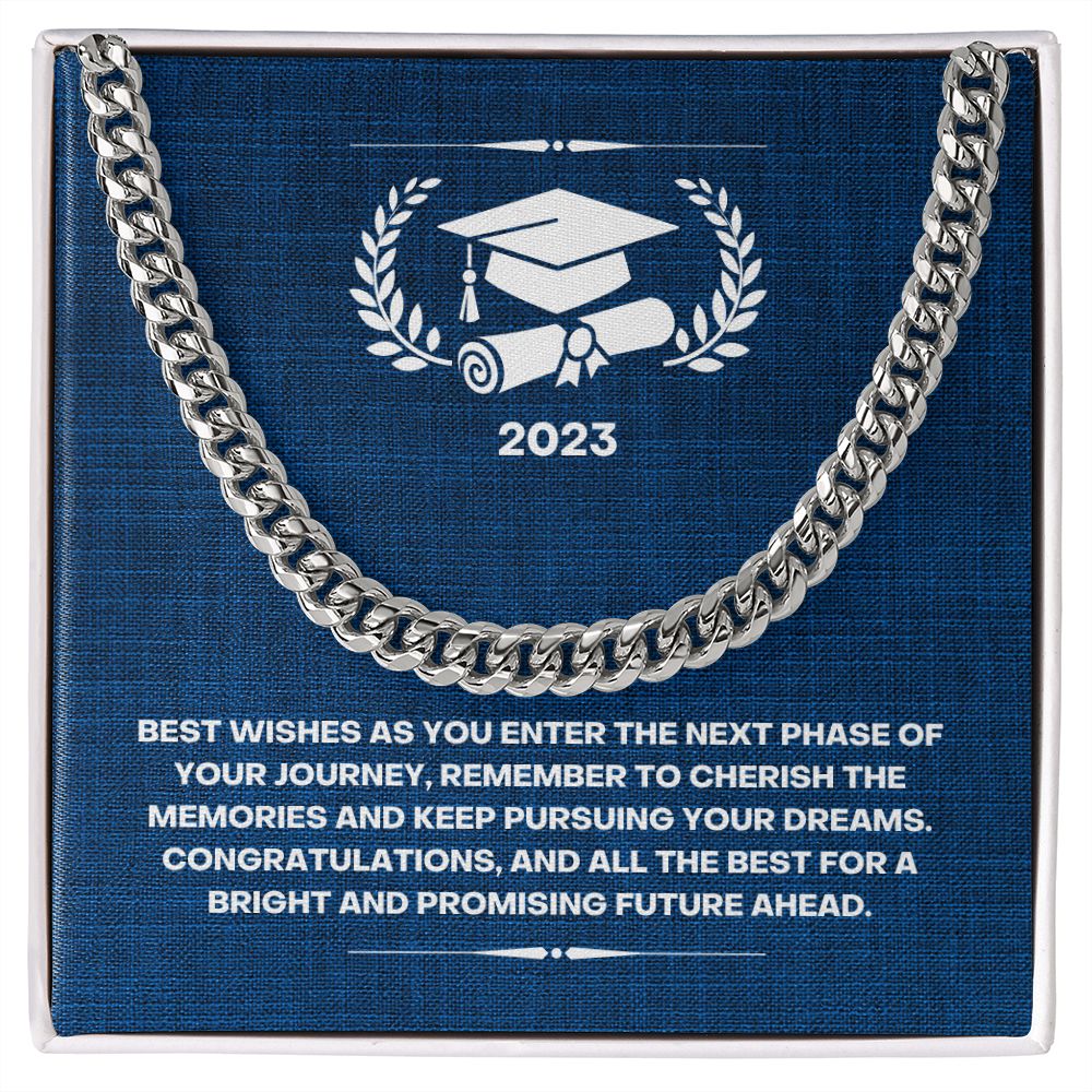 Graduation Boy-Cuban Link Chain with Length Extension