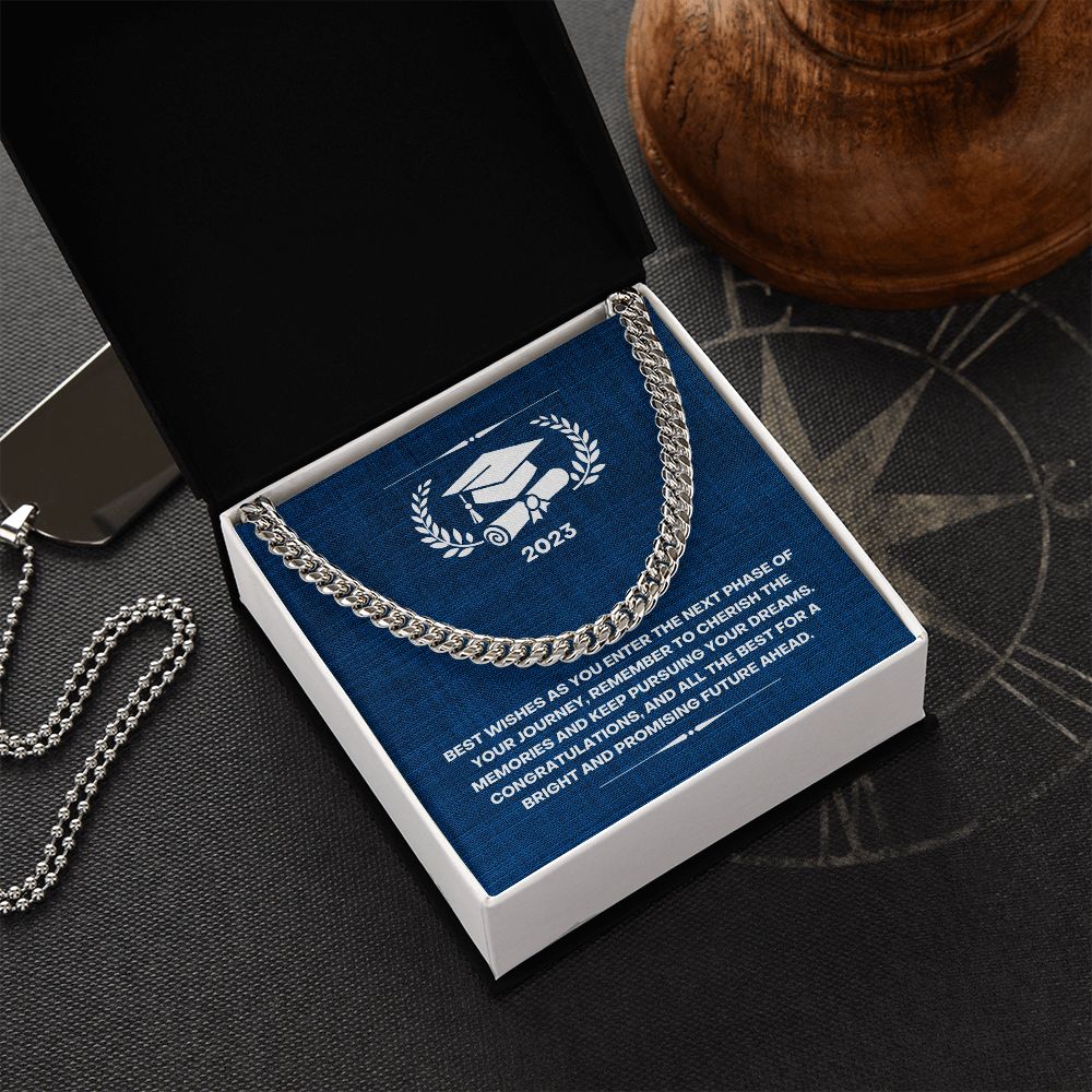 Graduation Boy-Cuban Link Chain with Length Extension