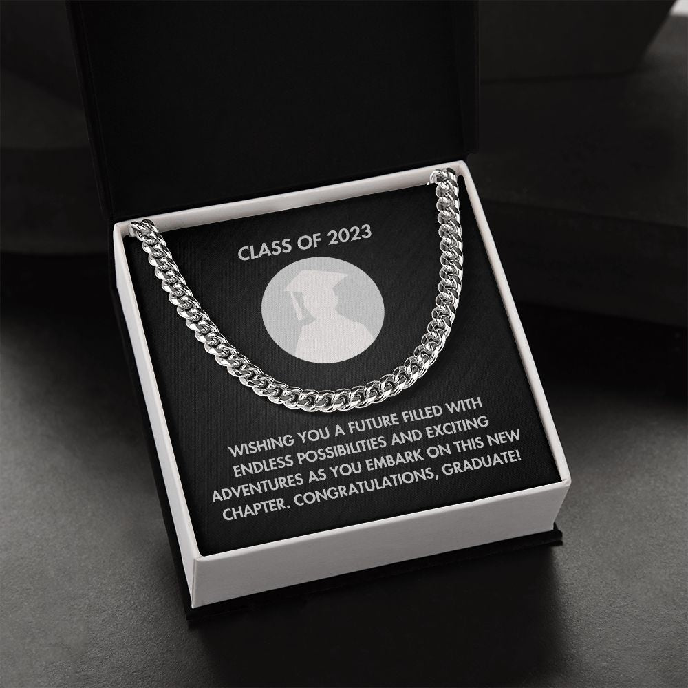 Graduation Boy-Cuban Link Chain with Length Extension