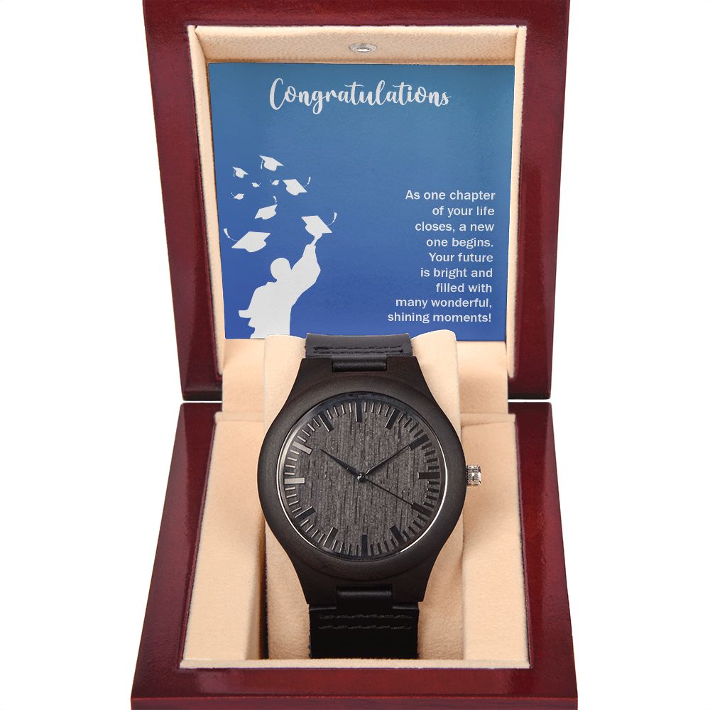 Graduation Boy-Wooden Watch