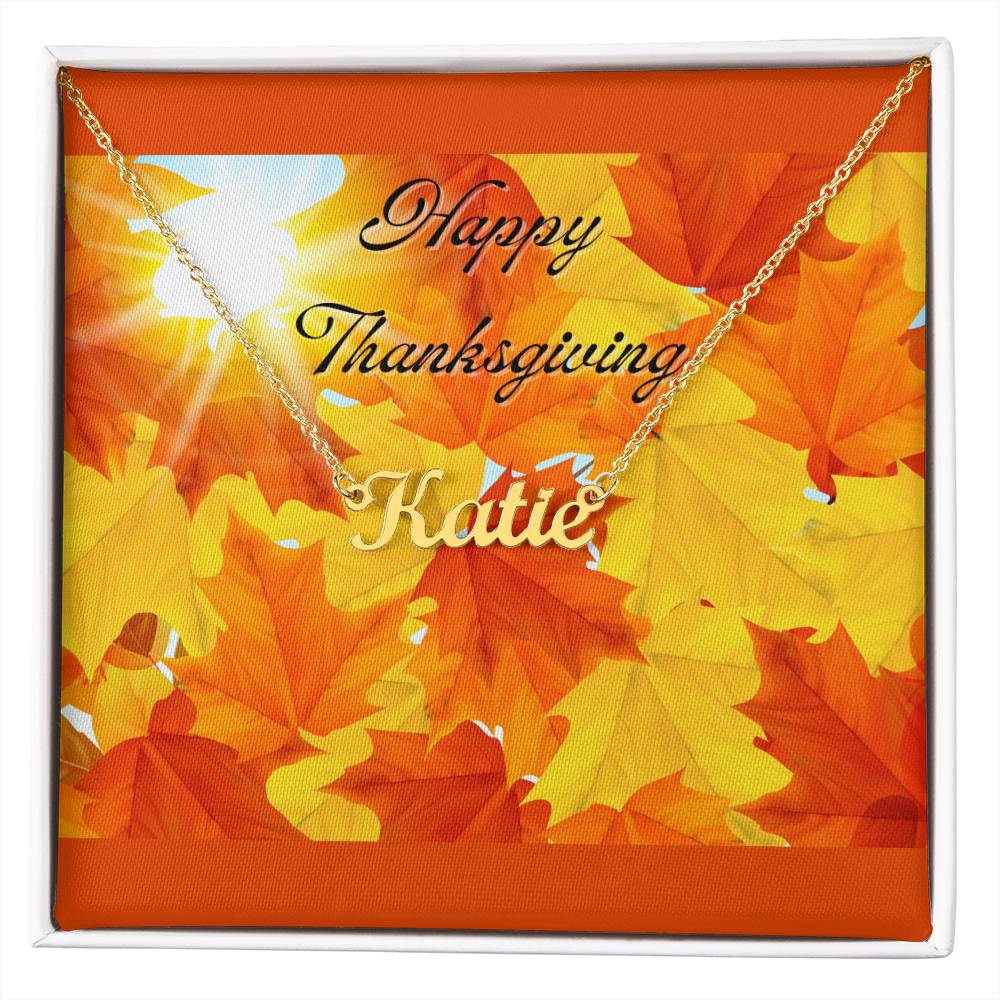 Custom Name Necklace Thanksgiving Gift
