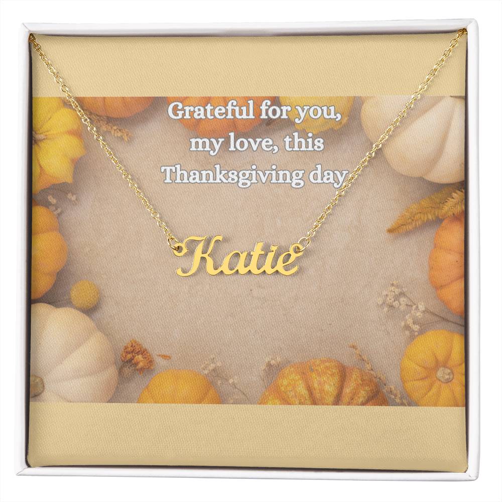 Customized Name Necklace-Grateful for you