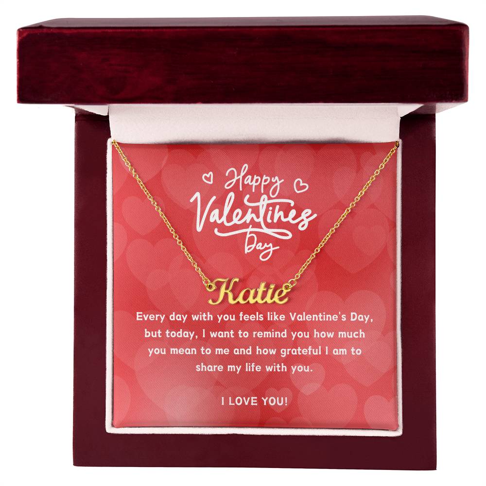 Customized Signature Name Necklace-Happy Valentine's Day