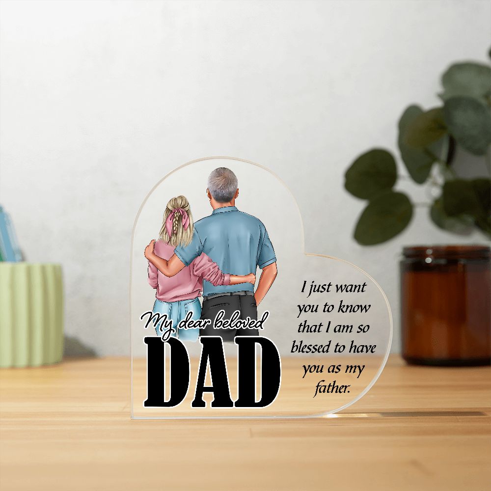 Father-Acrylic Heart Plaque