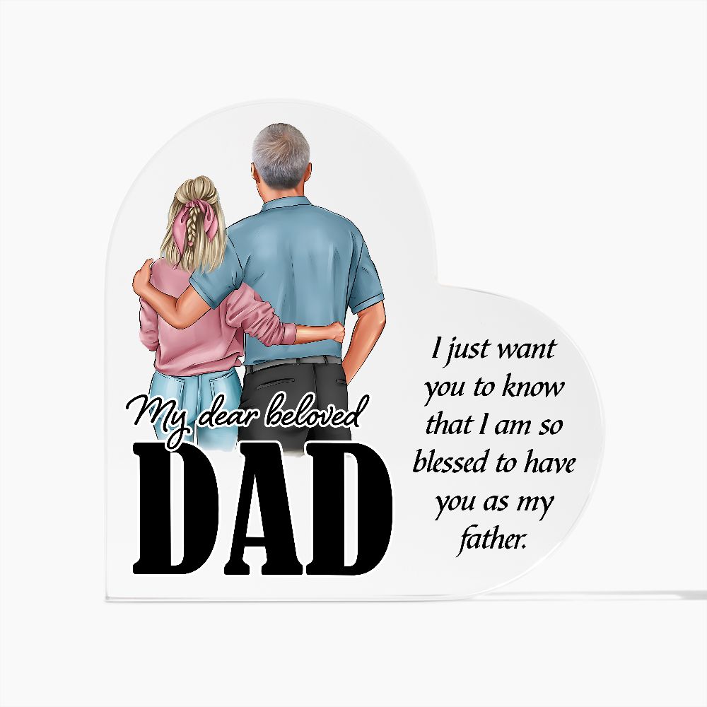 Father-Acrylic Heart Plaque