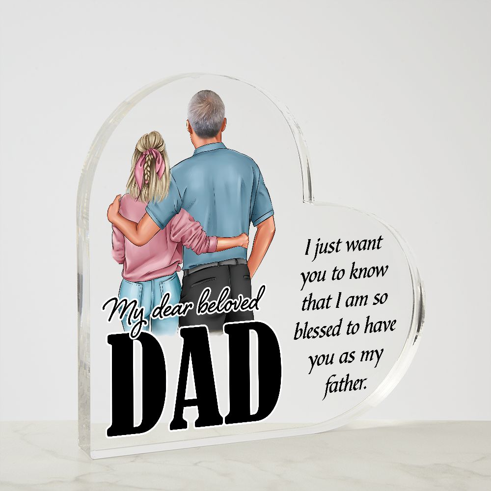 Father-Acrylic Heart Plaque