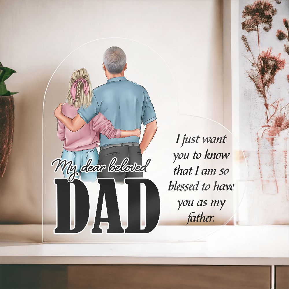 Father-Acrylic Heart Plaque