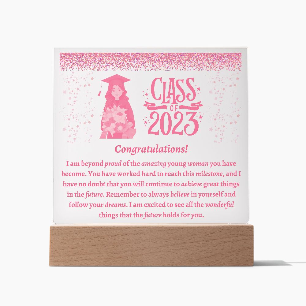 Graduation Girl-Acrylic Square Plaque