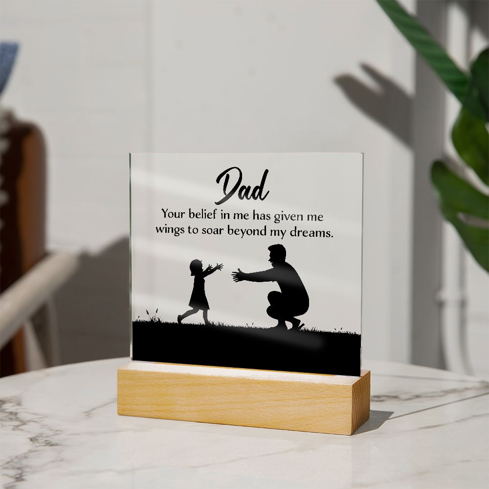 Father-Acrylic Square Plate