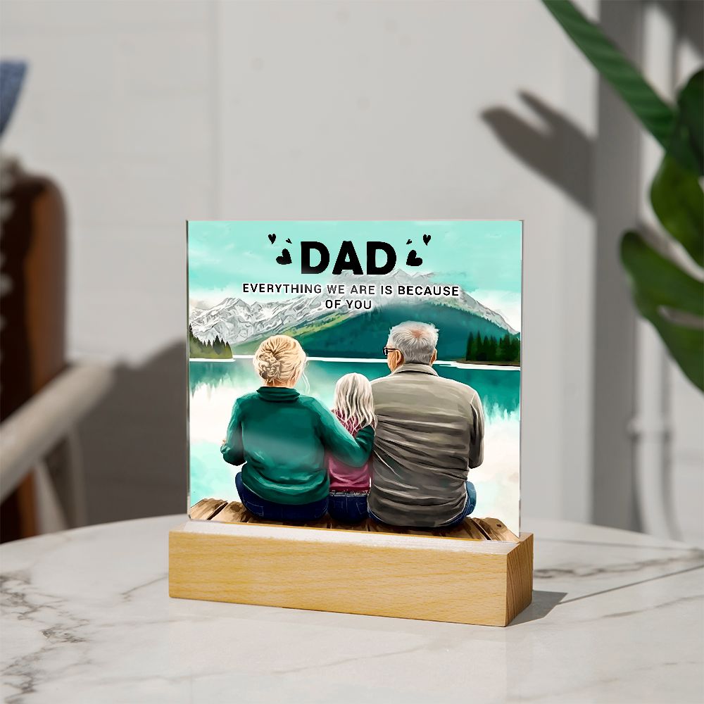 Father-Acrylic Square Plaque