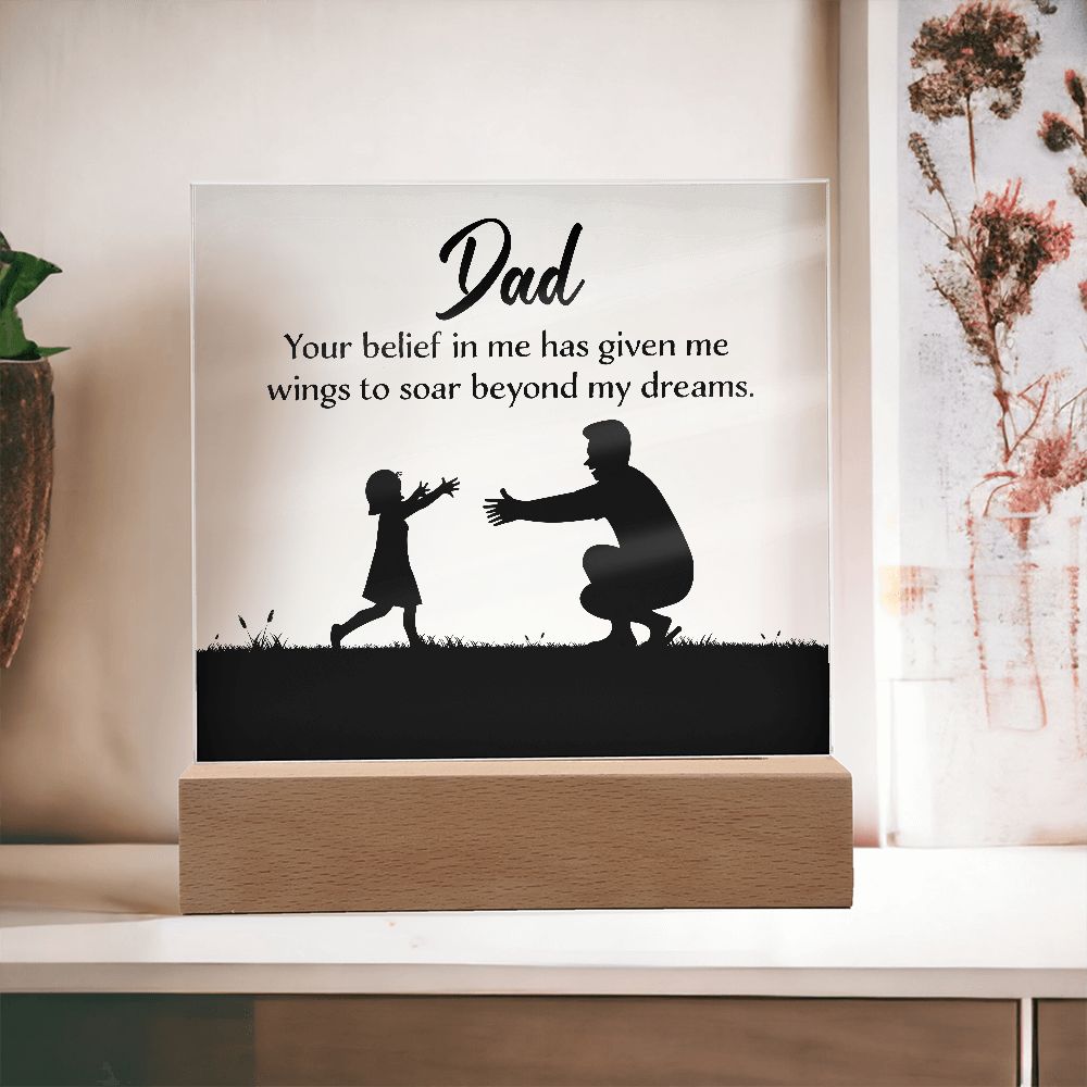Father-Acrylic Square Plate