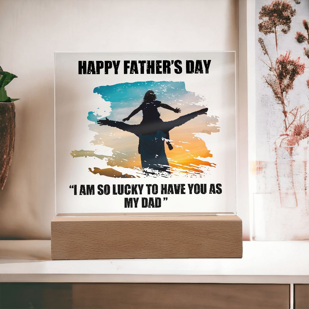 Father-Acrylic Square Plaque