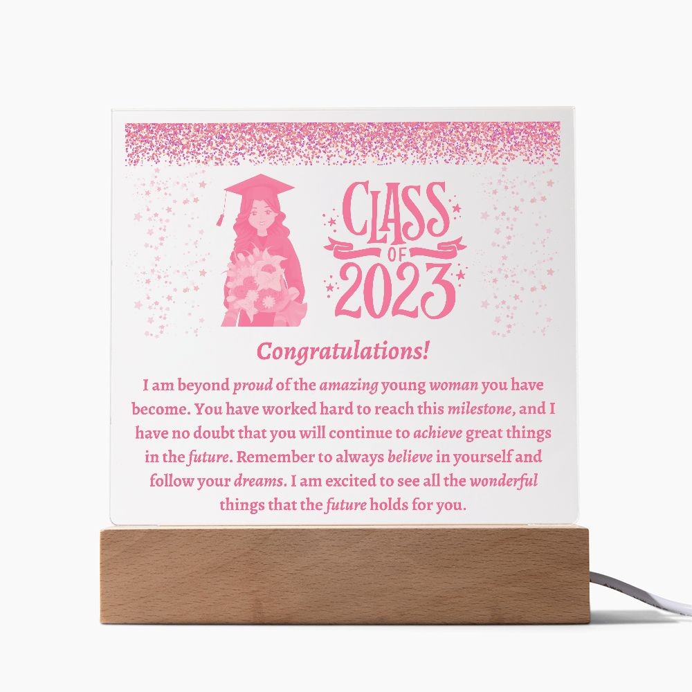 Graduation Girl-Acrylic Square Plaque