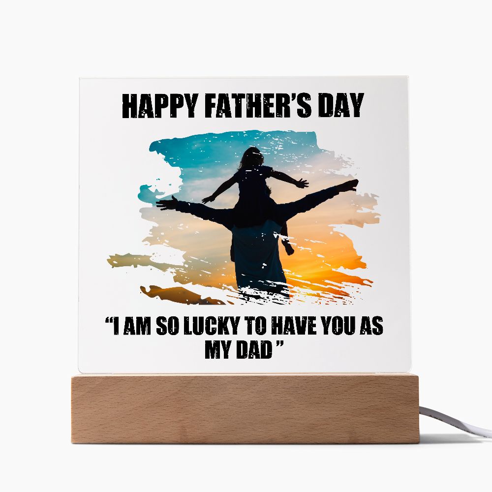 Father-Acrylic Square Plaque