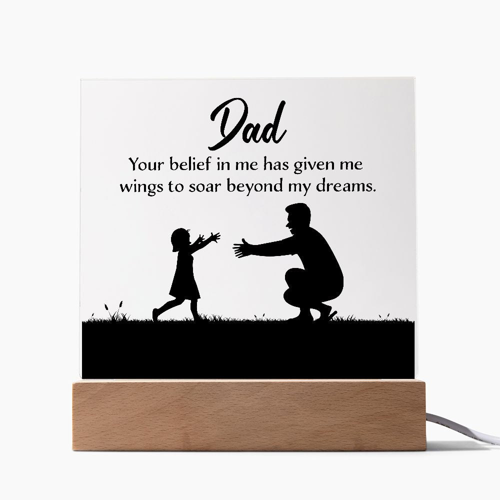 Father-Acrylic Square Plate