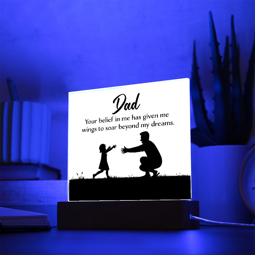 Father-Acrylic Square Plate