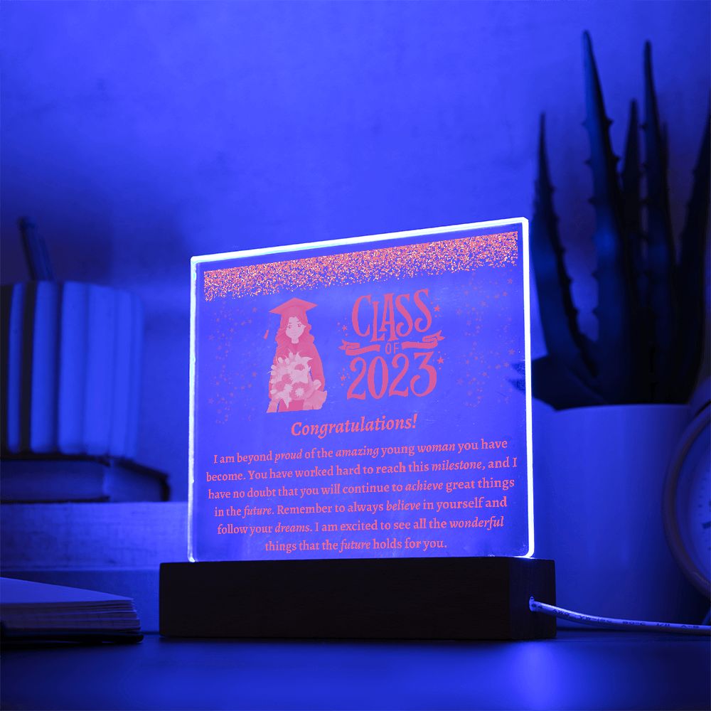 Graduation Girl-Acrylic Square Plaque