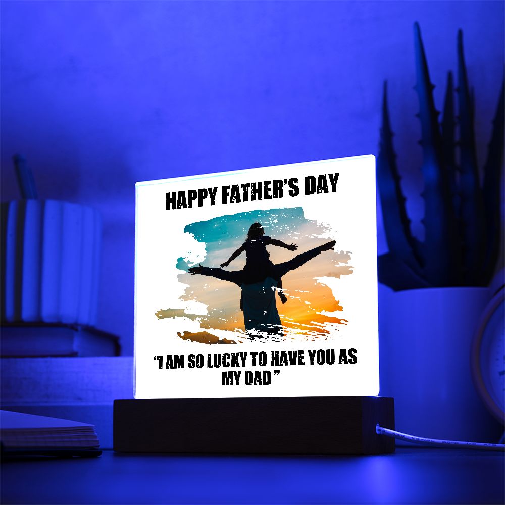 Father-Acrylic Square Plaque