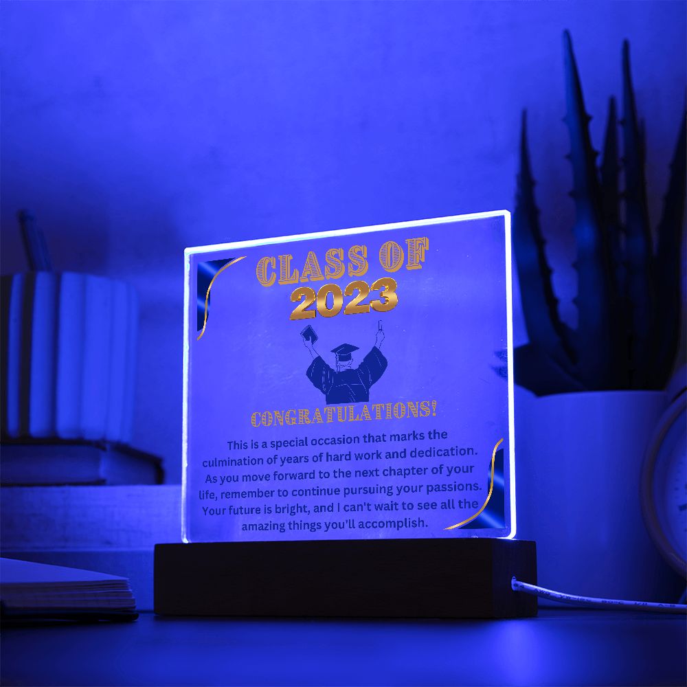 Graduation Boy Acrylic Square Plaque