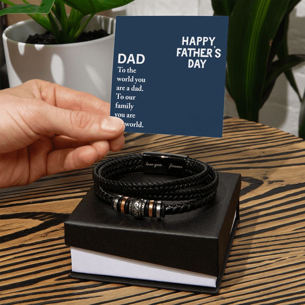 Father-Men's Bracelet with Message Card