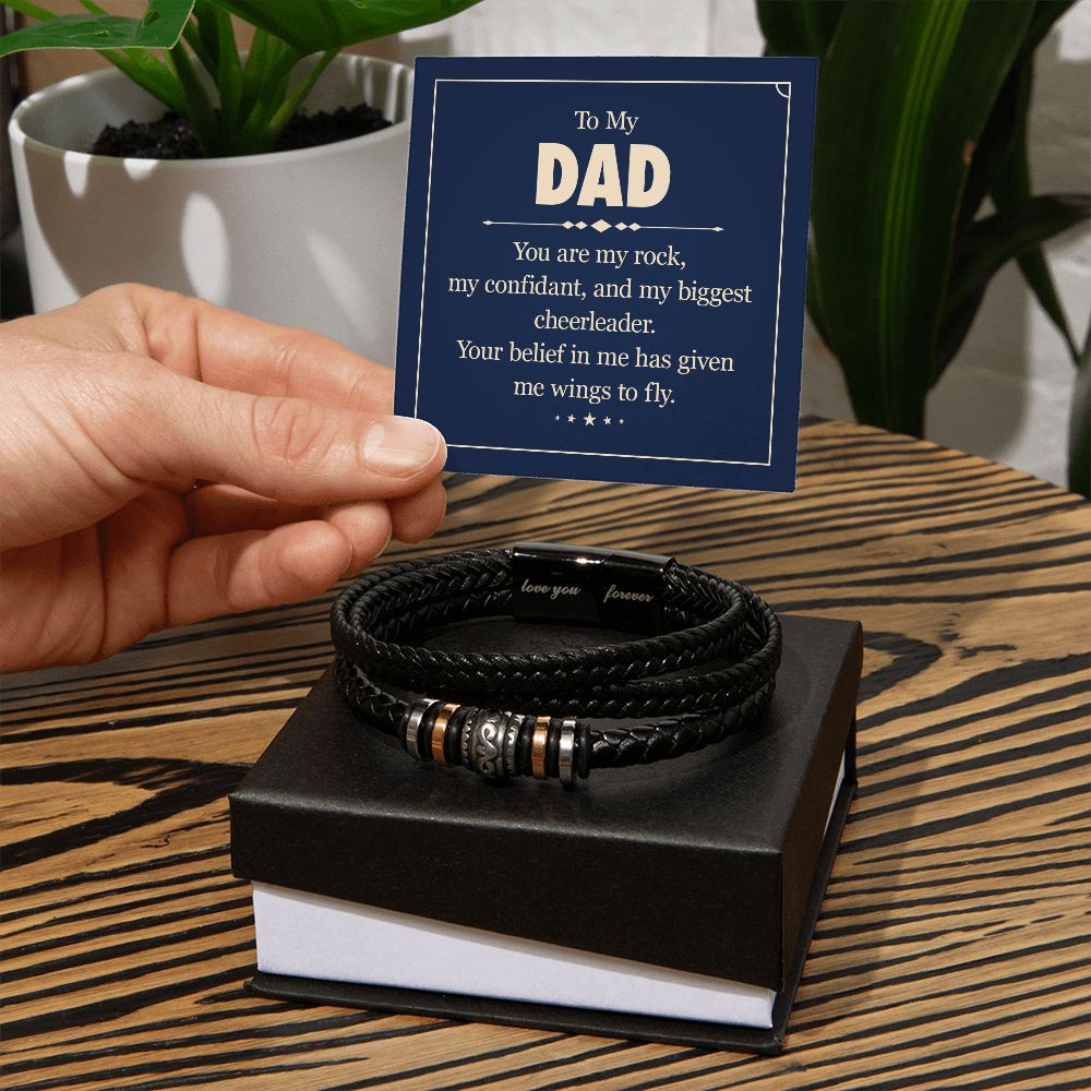 Father-Men's Bracelet with Message Card