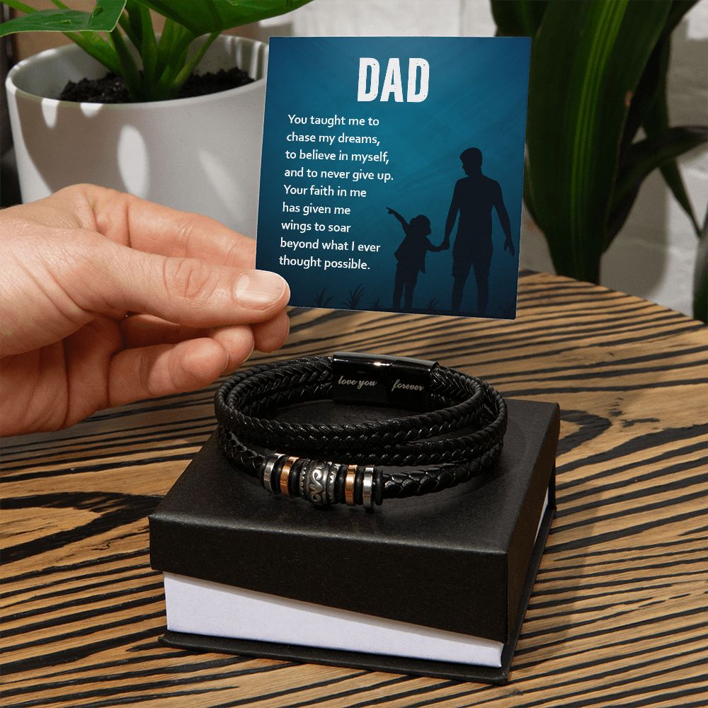 Father-Men's Bracelet with Message Card
