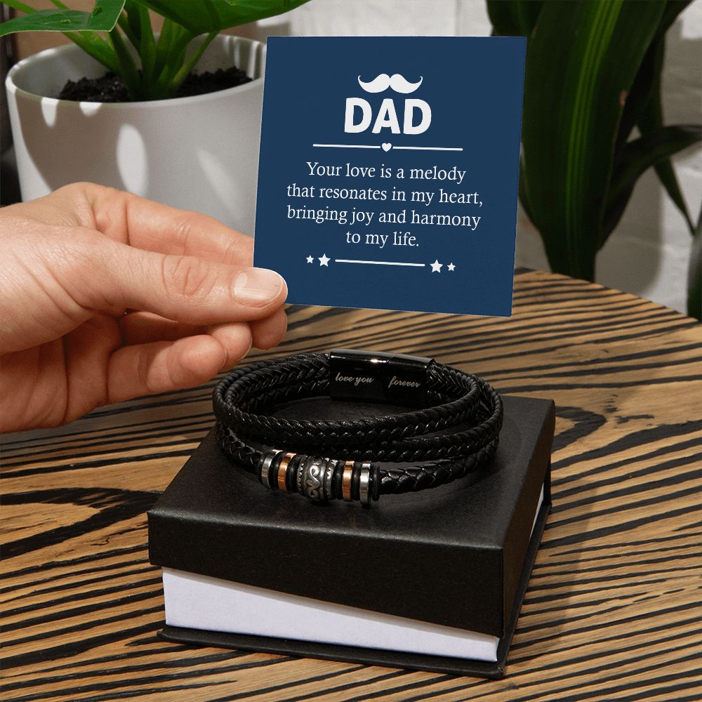 Father-Men's Bracelet with Message Card