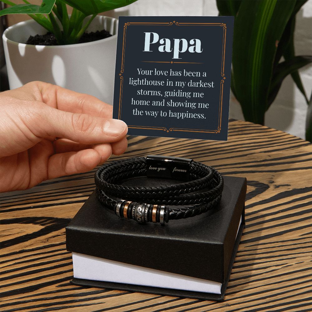 Father-Men's Bracelet with Message Card