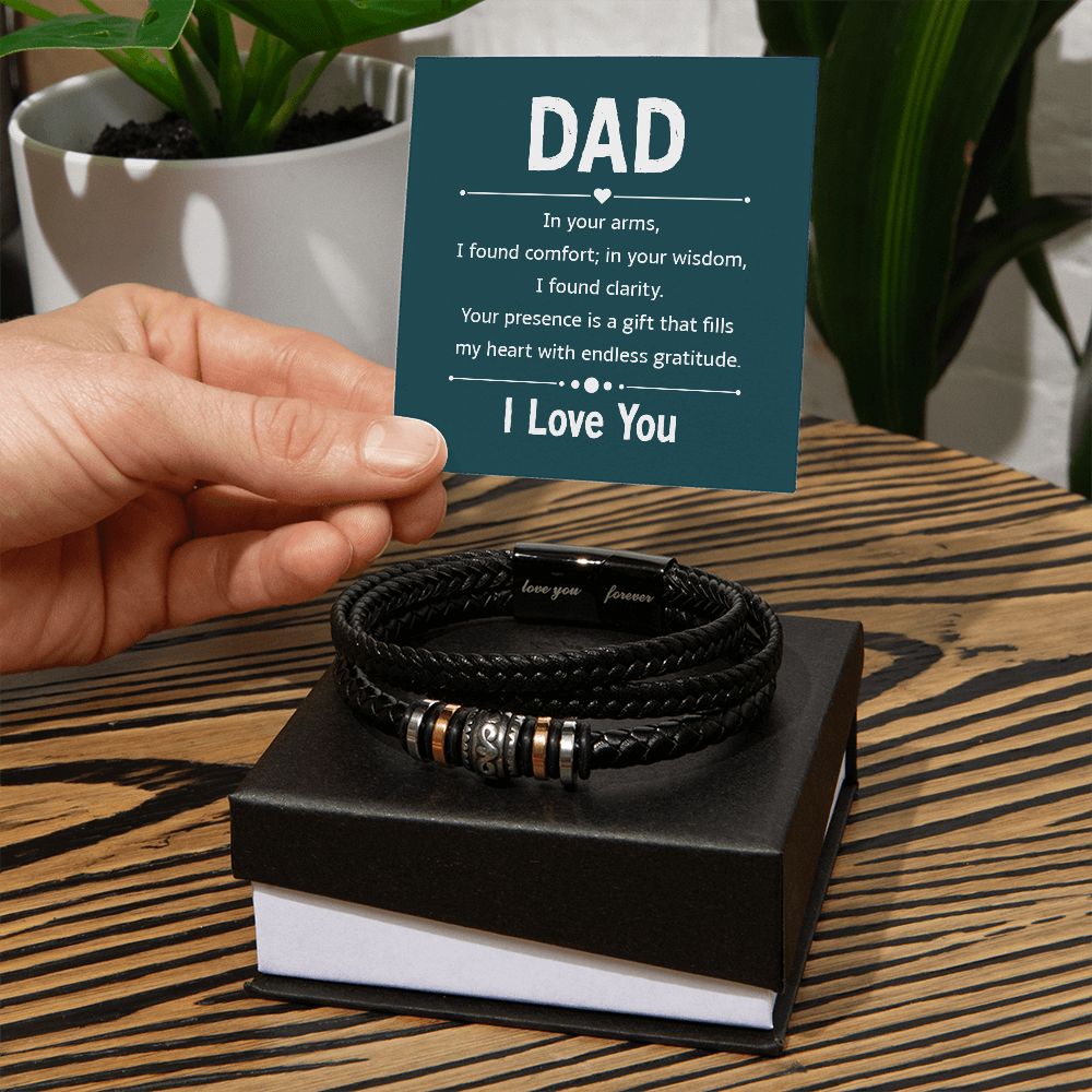 Father-Men's Bracelet with Message Card