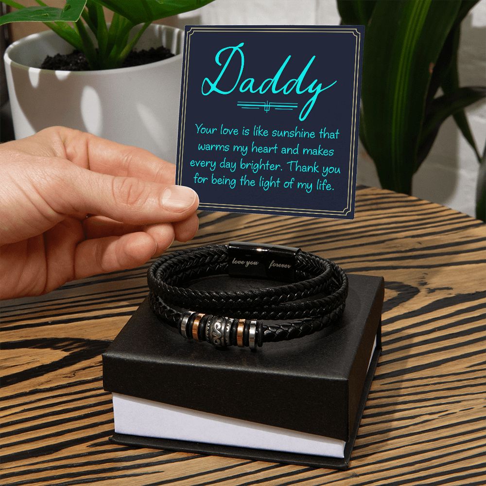 Father-Men's Bracelet with Message Card