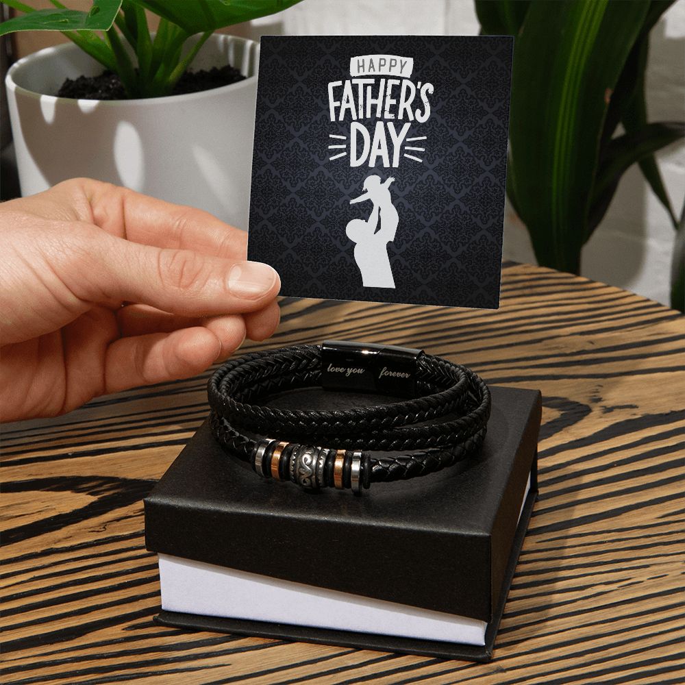 Father-Men's Bracelet with Message Card