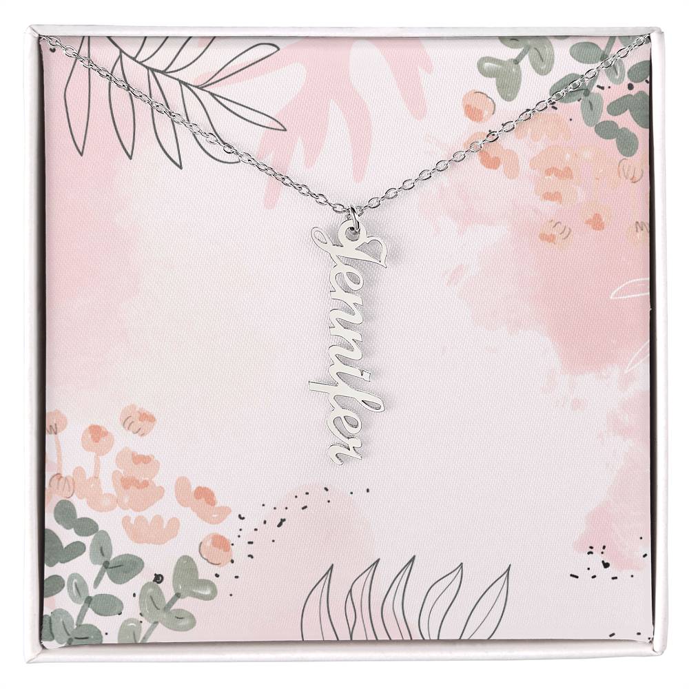 Personalized Multi-name Vertical Necklace