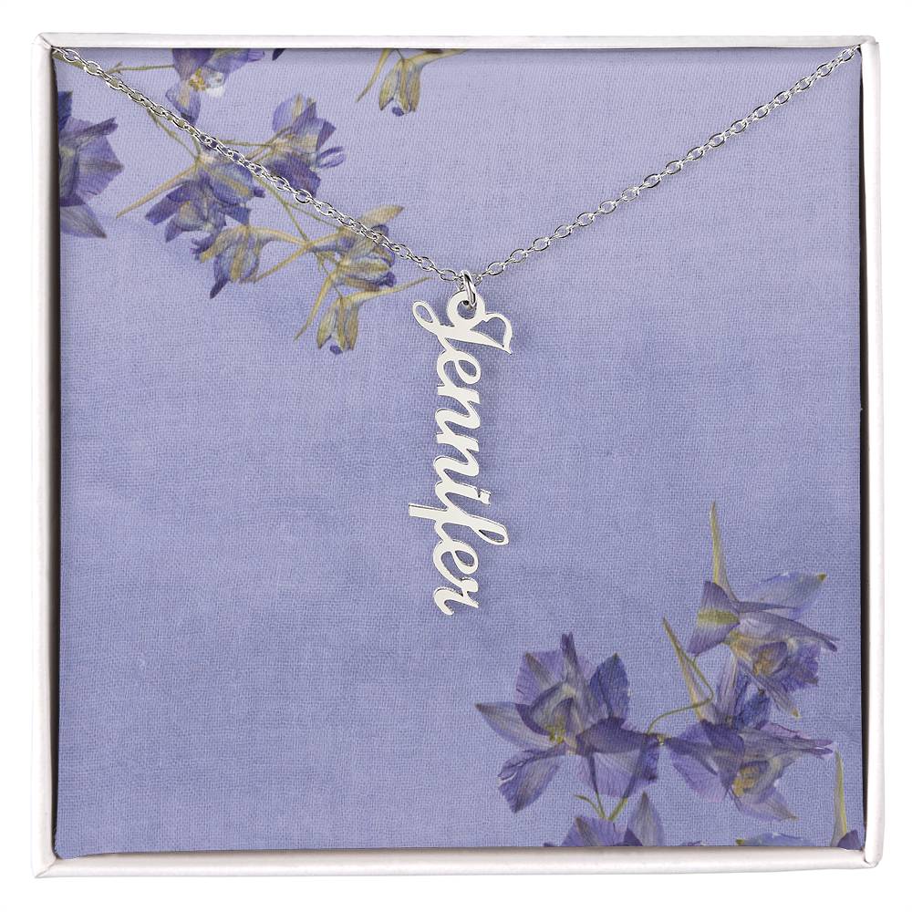 Personalized Multi-name Vertical Necklace