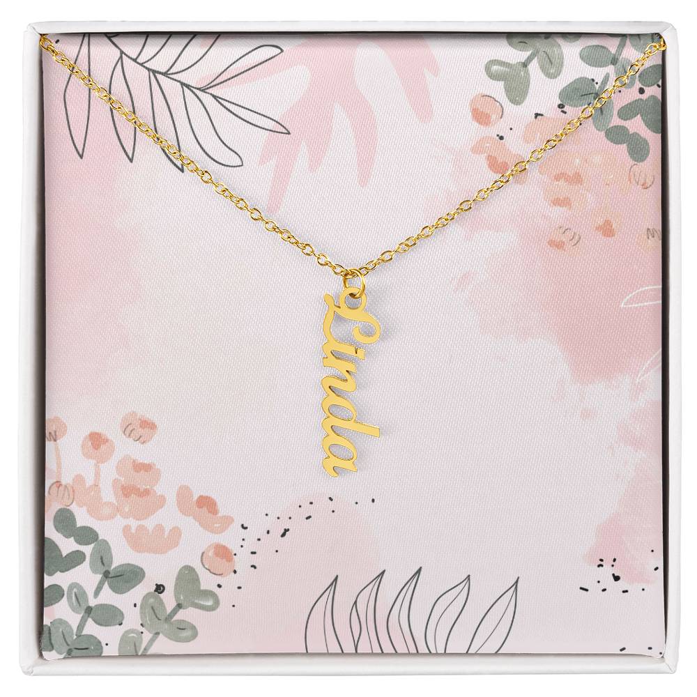 Personalized Multi-name Vertical Necklace