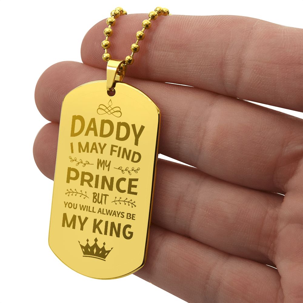 Father-Customized Engraved Dog Tag Necklace