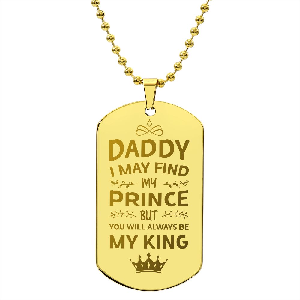 Father-Customized Engraved Dog Tag Necklace