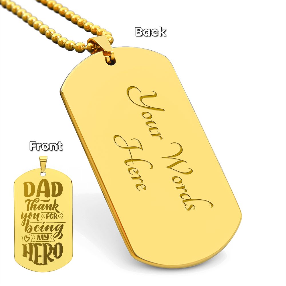Father-Customized Engraved Dog Tag Necklace