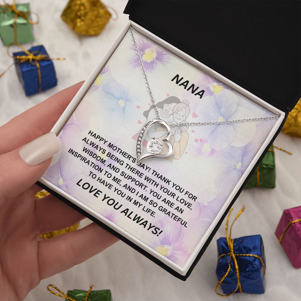 Grandmother-Forever Love Necklace with Message Card