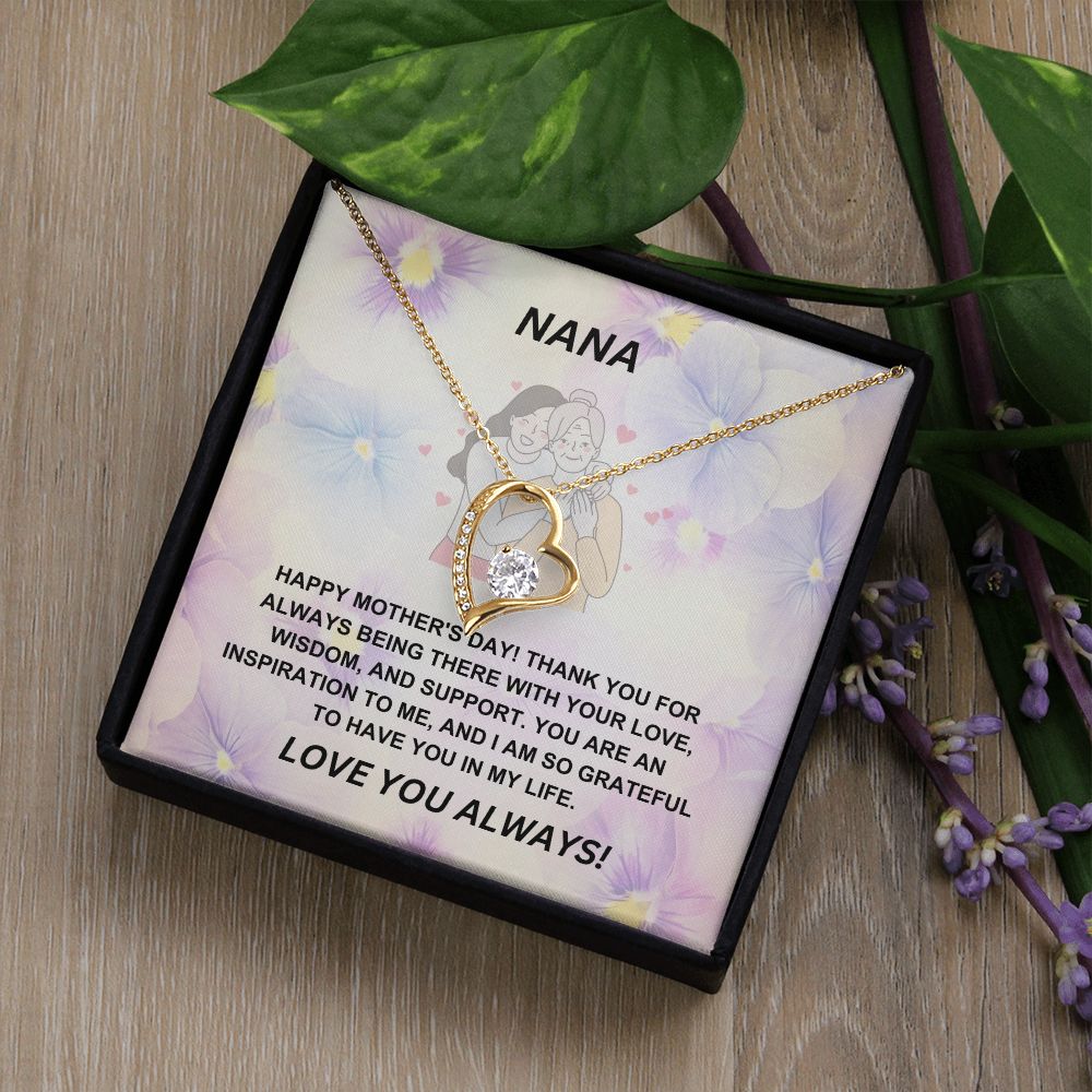 Grandmother-Forever Love Necklace with Message Card