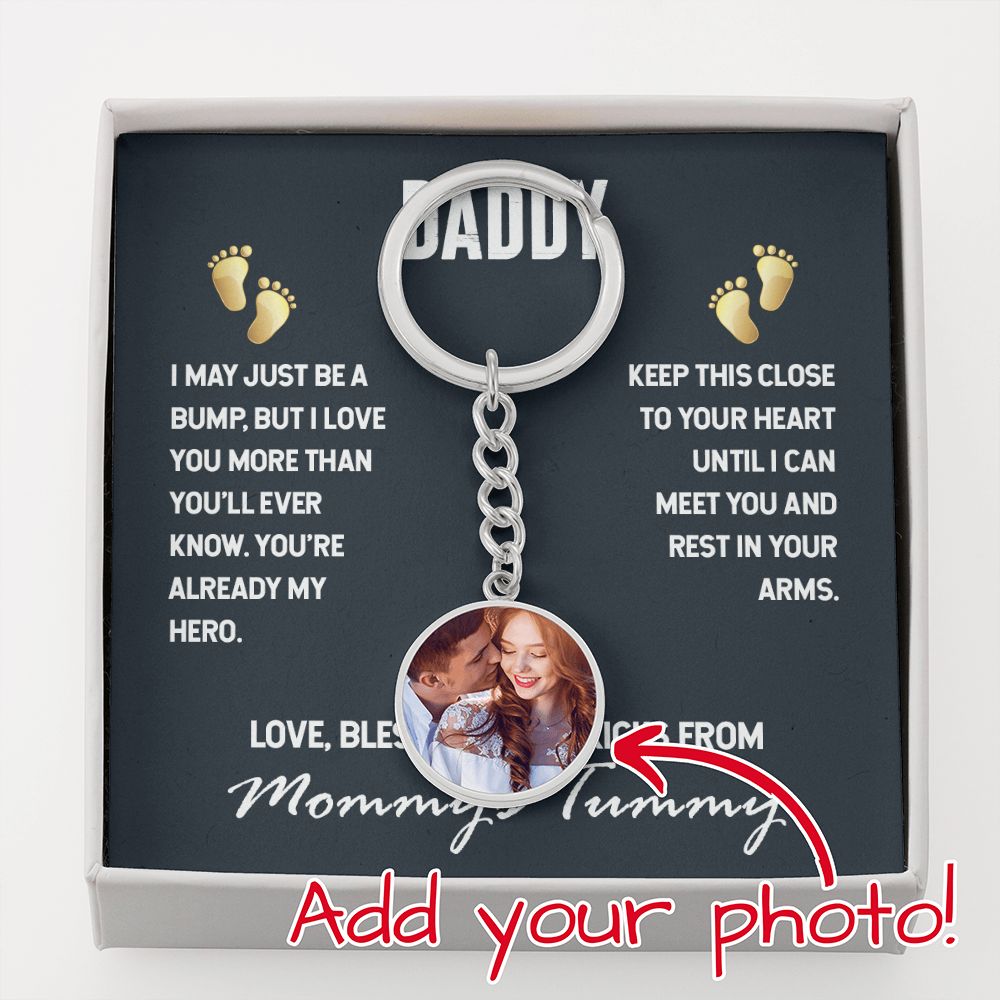 Dad to be-Customized Photo Keychain with Message Card