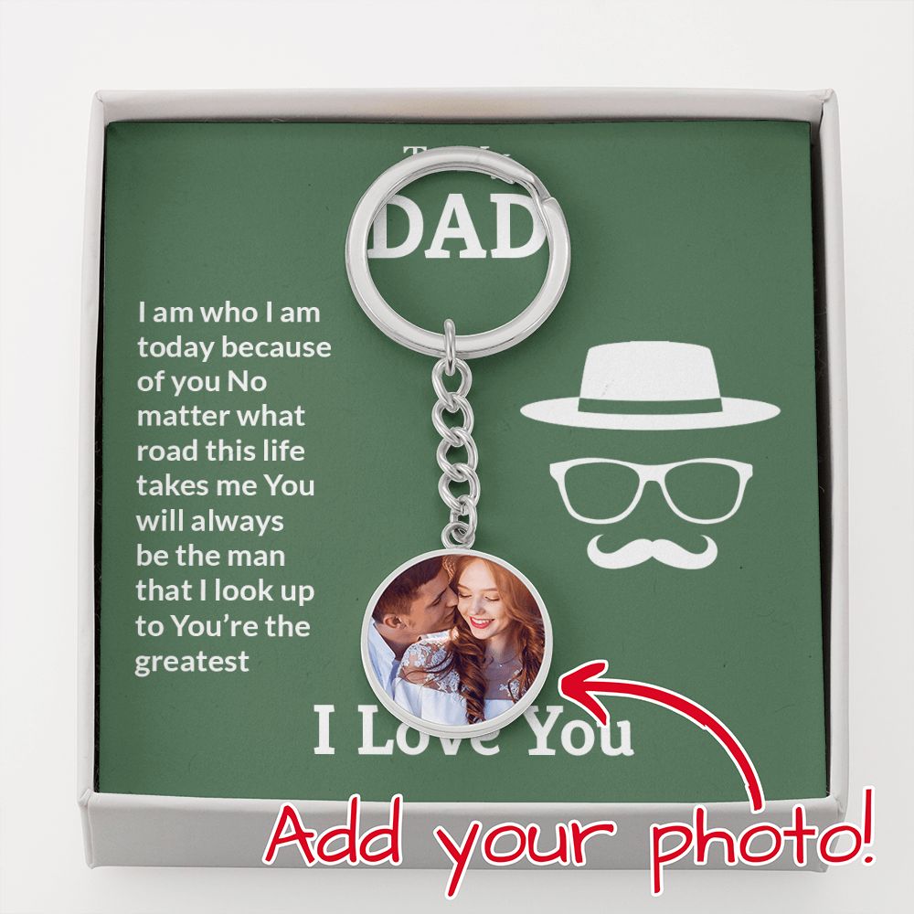 Father-Customized Photo Keychain with Message Card