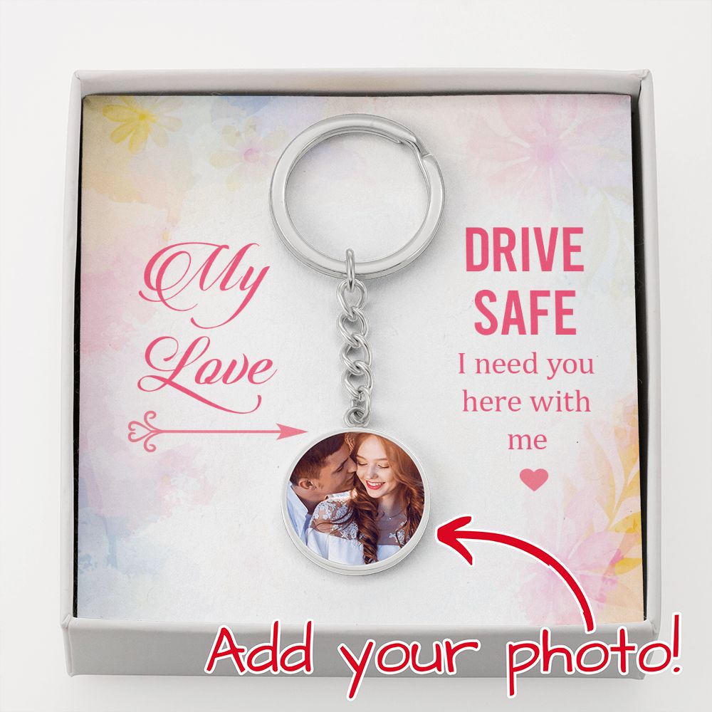 My Love-Customized Photo Keychain with Message Card
