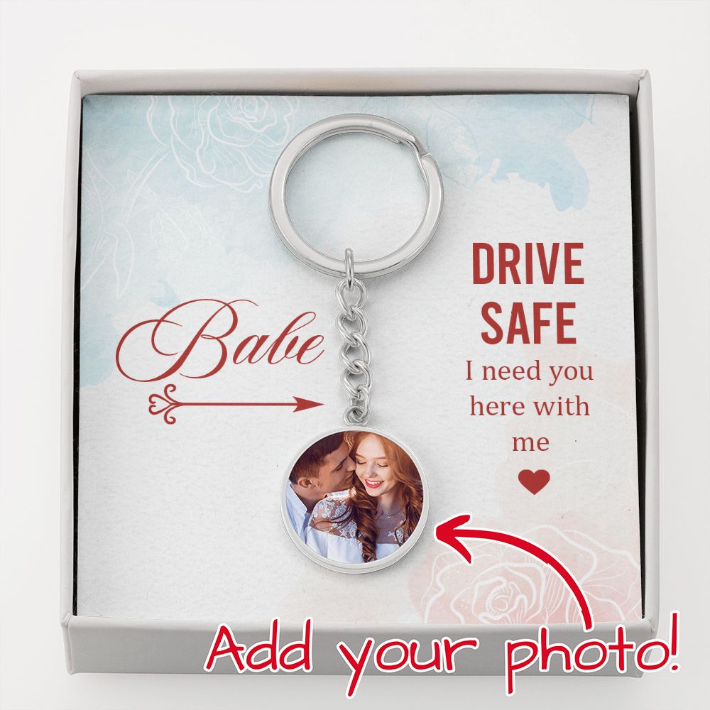 Babe-Customized Photo Keychain with Message Card