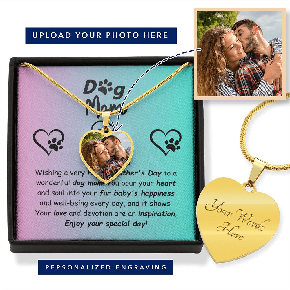 Mom Dog-Customized Heart Necklace